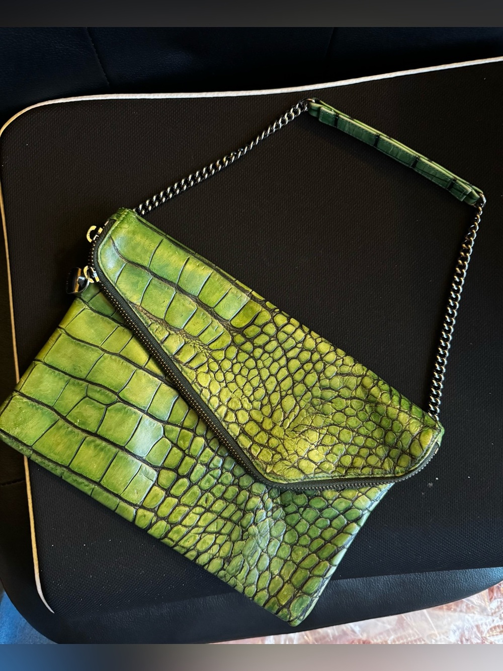 Henri Bendel “The Deb” Cross embossed bag